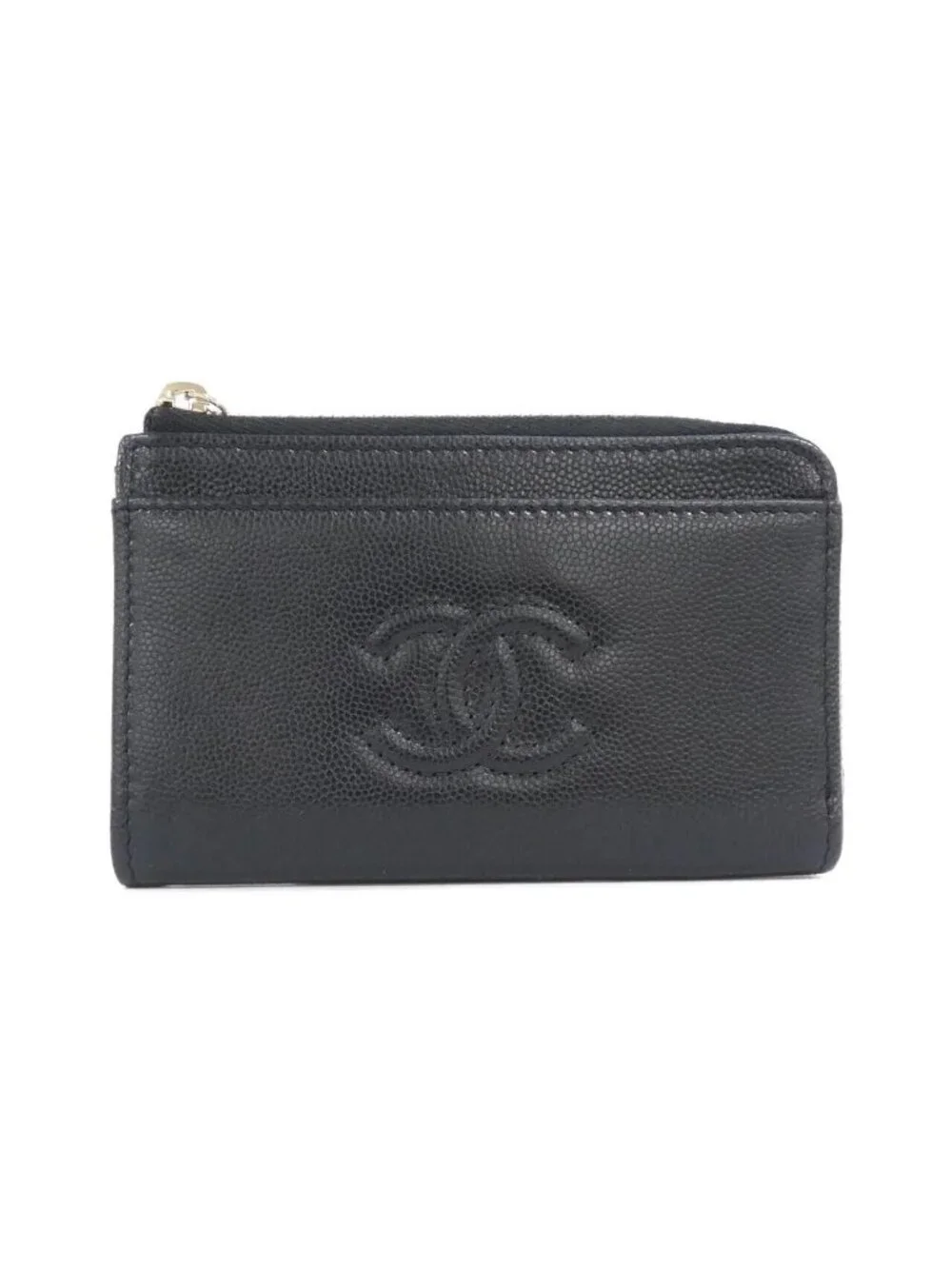 Chanel Card Case Card Holders Black